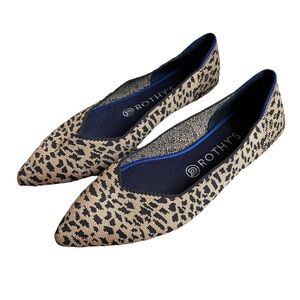 Rothy’s The Point in leopard print size 9.5 pointed toe ballet flats
